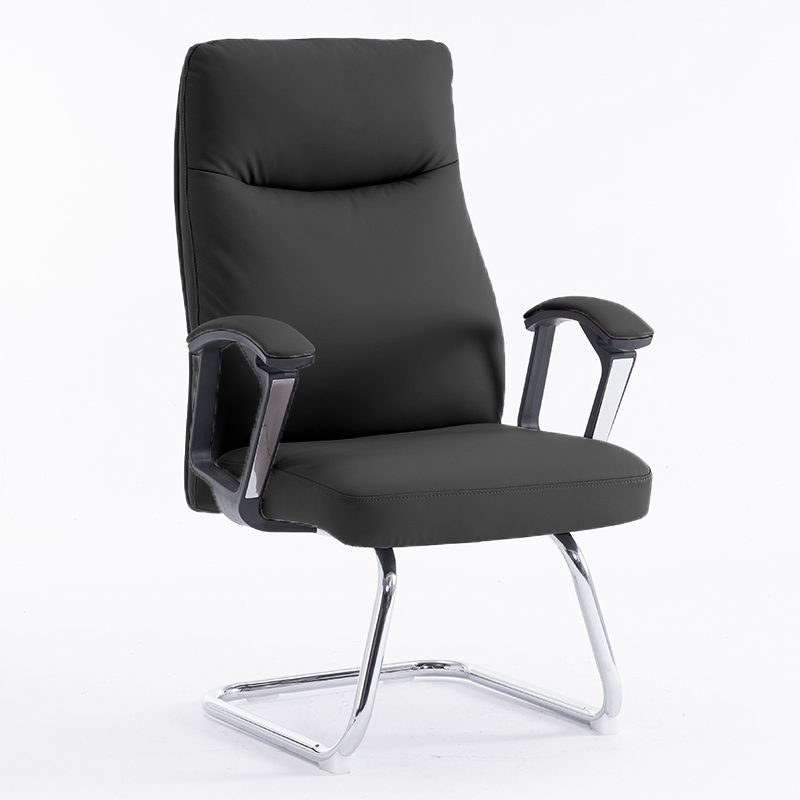 811C Visitor Leather Chair Black