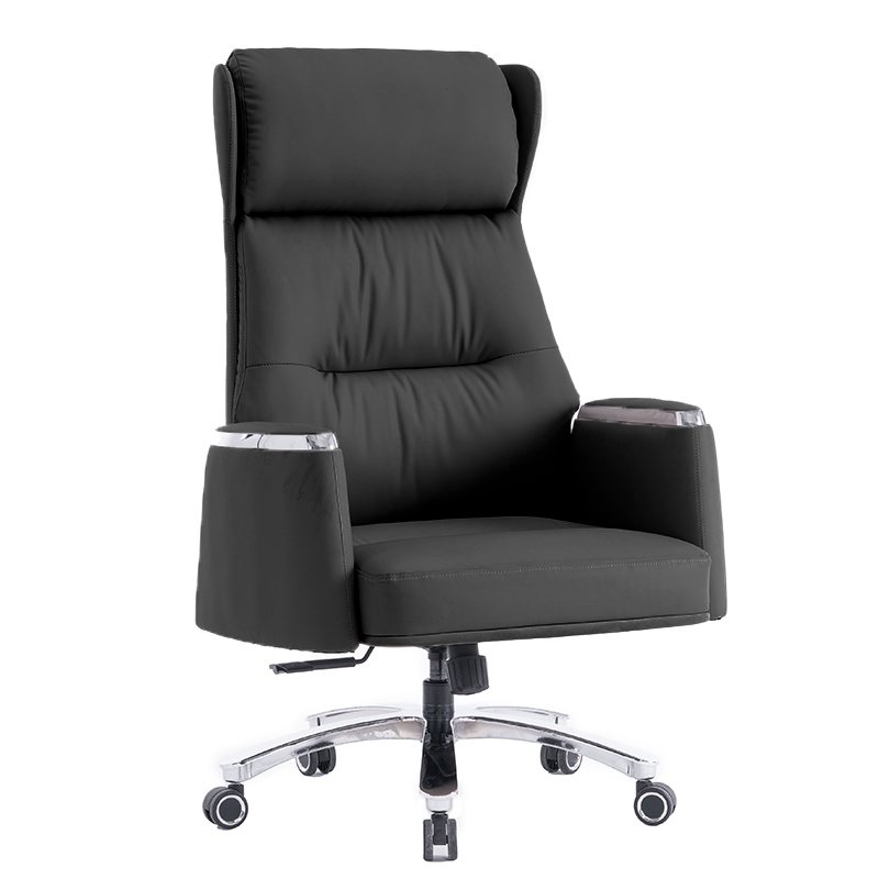 099 High Back Leather Chair Black
